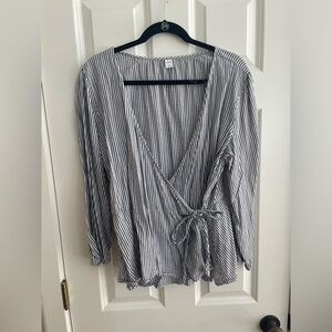 Old Navy Blue Striped Blouse
